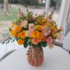 Vase torsade orange