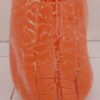 Vase torsadé orange motifs craquelés transparents