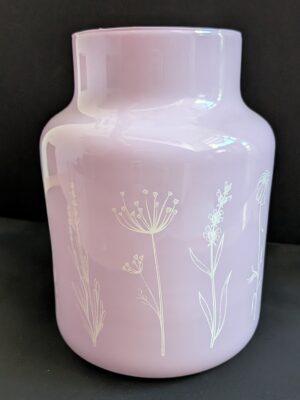 Vase imprimé floral lilas Brillant