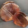 Vases ronds assortis feuille marron