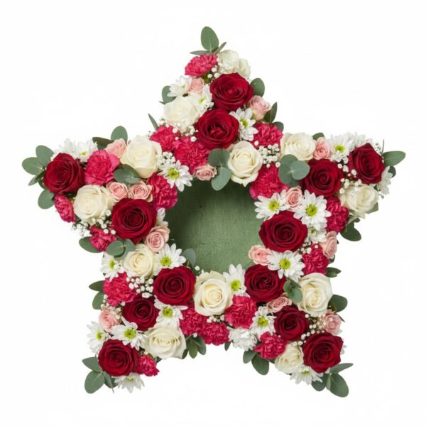 Coussin carré ou étoilé fleuri pour Urne funéraire - idéal crémation